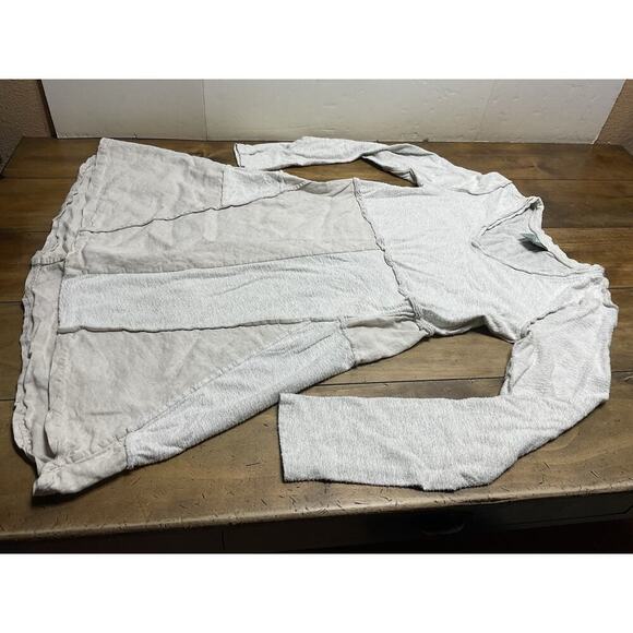 Maeve Anthropologie Oversized Linen Brush Cotton Patchwork Lagenlook Dress M - Picture 4 of 10